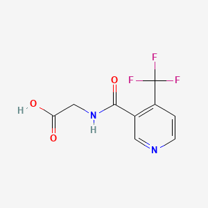 molecular formula C9H7F3N2O3 B586776 N-(4-三氟甲基烟酰基)甘氨酸 CAS No. 207502-65-6