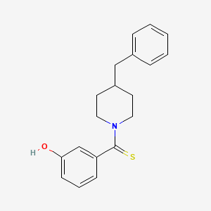 molecular formula C19H21NOS B5867760 3-[(4-benzyl-1-piperidinyl)carbonothioyl]phenol 