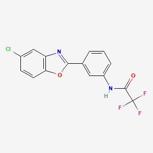 molecular formula C15H8ClF3N2O2 B5867765 N-[3-(5-chloro-1,3-benzoxazol-2-yl)phenyl]-2,2,2-trifluoroacetamide 