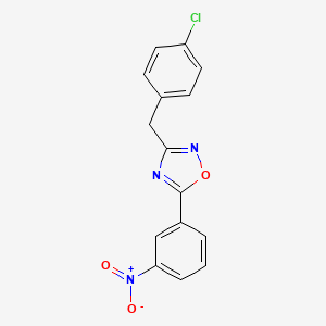 molecular formula C15H10ClN3O3 B5867783 3-(4-chlorobenzyl)-5-(3-nitrophenyl)-1,2,4-oxadiazole 