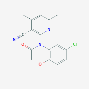 N-(5-chloro-2-methoxyphenyl)-N-(3-cyano-4,6-dimethyl-2-pyridinyl)acetamide