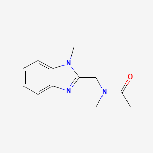 molecular formula C12H15N3O B5867799 N-methyl-N-[(1-methyl-1H-benzimidazol-2-yl)methyl]acetamide 