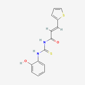 N-{[(2-hydroxyphenyl)amino]carbonothioyl}-3-(2-thienyl)acrylamide