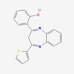 molecular formula C19H14N2OS B5867811 2-[4-(2-thienyl)-3H-1,5-benzodiazepin-2-yl]phenol 
