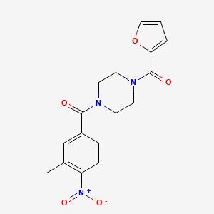 molecular formula C17H17N3O5 B5867812 1-(2-furoyl)-4-(3-methyl-4-nitrobenzoyl)piperazine 