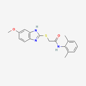 molecular formula C18H19N3O2S B5867820 N-(2,6-dimethylphenyl)-2-[(5-methoxy-1H-benzimidazol-2-yl)thio]acetamide 
