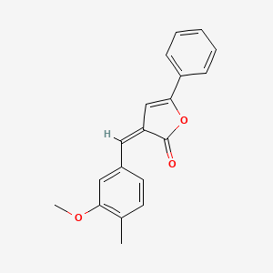 molecular formula C19H16O3 B5867830 3-(3-methoxy-4-methylbenzylidene)-5-phenyl-2(3H)-furanone 