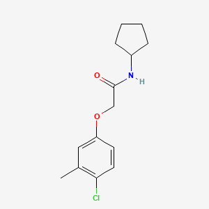 molecular formula C14H18ClNO2 B5867835 2-(4-chloro-3-methylphenoxy)-N-cyclopentylacetamide 