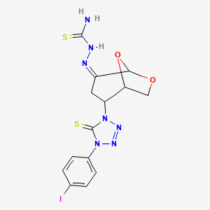 2-[4-(4-iodophenyl)-5-thioxo-4,5-dihydro-1H-tetrazol-1-yl]-6,8-dioxabicyclo[3.2.1]octan-4-one thiosemicarbazone