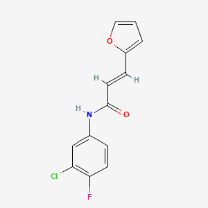 molecular formula C13H9ClFNO2 B5867853 N-(3-chloro-4-fluorophenyl)-3-(2-furyl)acrylamide 