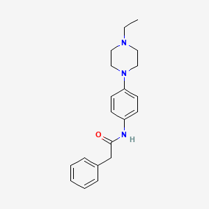 molecular formula C20H25N3O B5867857 N-[4-(4-ethyl-1-piperazinyl)phenyl]-2-phenylacetamide 