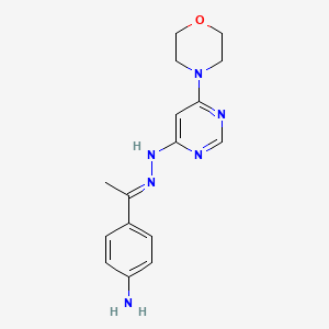 1-(4-aminophenyl)ethanone [6-(4-morpholinyl)-4-pyrimidinyl]hydrazone