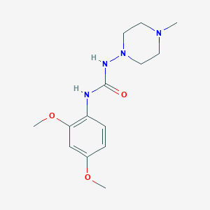 molecular formula C14H22N4O3 B5867873 N-(2,4-dimethoxyphenyl)-N'-(4-methyl-1-piperazinyl)urea 