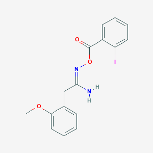 molecular formula C16H15IN2O3 B5867881 N'-[(2-iodobenzoyl)oxy]-2-(2-methoxyphenyl)ethanimidamide 
