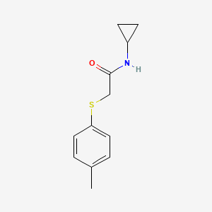 molecular formula C12H15NOS B5867891 N-cyclopropyl-2-[(4-methylphenyl)thio]acetamide 