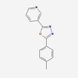 molecular formula C14H11N3O B5867898 3-[5-(4-甲基苯基)-1,3,4-恶二唑-2-基]吡啶 CAS No. 56352-92-2
