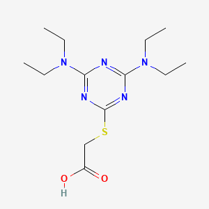 molecular formula C13H23N5O2S B5867904 {[4,6-bis(diethylamino)-1,3,5-triazin-2-yl]thio}acetic acid 