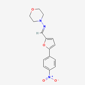 molecular formula C15H15N3O4 B5867915 N-{[5-(4-nitrophenyl)-2-furyl]methylene}-4-morpholinamine 