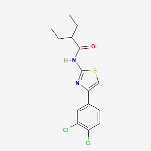 molecular formula C15H16Cl2N2OS B5867929 N-[4-(3,4-dichlorophenyl)-1,3-thiazol-2-yl]-2-ethylbutanamide 