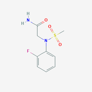 molecular formula C9H11FN2O3S B5867948 N~2~-(2-fluorophenyl)-N~2~-(methylsulfonyl)glycinamide 