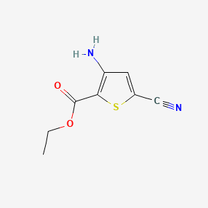 molecular formula C8H8N2O2S B586795 Ethyl 3-amino-5-cyanothiophene-2-carboxylate CAS No. 150360-19-3