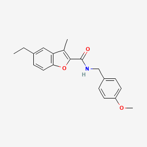 molecular formula C20H21NO3 B5867962 5-ethyl-N-(4-methoxybenzyl)-3-methyl-1-benzofuran-2-carboxamide 