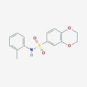 molecular formula C15H15NO4S B5867990 N-(2-methylphenyl)-2,3-dihydro-1,4-benzodioxine-6-sulfonamide 