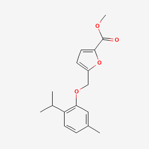 molecular formula C17H20O4 B5868006 methyl 5-[(2-isopropyl-5-methylphenoxy)methyl]-2-furoate 