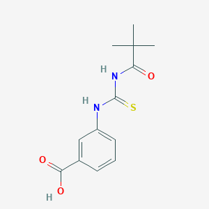 molecular formula C13H16N2O3S B5868008 3-({[(2,2-dimethylpropanoyl)amino]carbonothioyl}amino)benzoic acid 