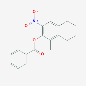 molecular formula C18H17NO4 B5868010 1-methyl-3-nitro-5,6,7,8-tetrahydro-2-naphthalenyl benzoate 