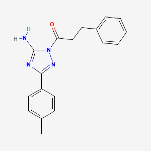 3-(4-methylphenyl)-1-(3-phenylpropanoyl)-1H-1,2,4-triazol-5-amine