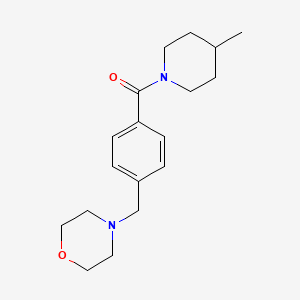 molecular formula C18H26N2O2 B5868047 4-{4-[(4-methyl-1-piperidinyl)carbonyl]benzyl}morpholine 