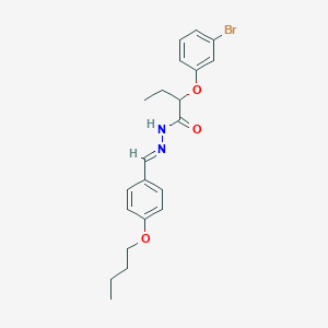 molecular formula C21H25BrN2O3 B5868060 2-(3-bromophenoxy)-N'-(4-butoxybenzylidene)butanohydrazide 