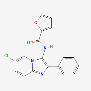 molecular formula C18H12ClN3O2 B5868063 N-(6-chloro-2-phenylimidazo[1,2-a]pyridin-3-yl)-2-furamide CAS No. 372506-48-4