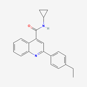 molecular formula C21H20N2O B5868066 N-cyclopropyl-2-(4-ethylphenyl)-4-quinolinecarboxamide 