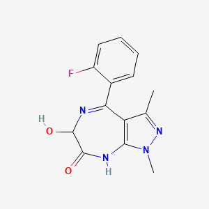 molecular formula C14H13FN4O2 B586807 8-去甲基-6-羟基唑来帕姆 CAS No. 55199-56-9
