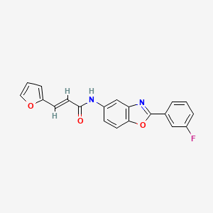 molecular formula C20H13FN2O3 B5868107 N-[2-(3-fluorophenyl)-1,3-benzoxazol-5-yl]-3-(2-furyl)acrylamide 