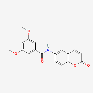 molecular formula C18H15NO5 B5868110 3,5-dimethoxy-N-(2-oxo-2H-chromen-6-yl)benzamide 