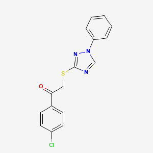 molecular formula C16H12ClN3OS B5868128 1-(4-chlorophenyl)-2-[(1-phenyl-1H-1,2,4-triazol-3-yl)thio]ethanone 