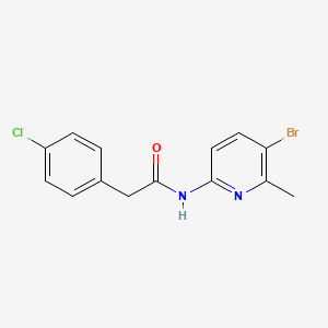 molecular formula C14H12BrClN2O B5868133 N-(5-bromo-6-methyl-2-pyridinyl)-2-(4-chlorophenyl)acetamide 
