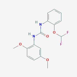 molecular formula C16H16F2N2O4 B5868171 N-[2-(difluoromethoxy)phenyl]-N'-(2,5-dimethoxyphenyl)urea 
