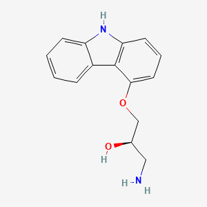 molecular formula C15H16N2O2 B586819 (2R)-1-amino-3-(9H-carbazol-4-yloxy)propan-2-ol CAS No. 143412-41-3