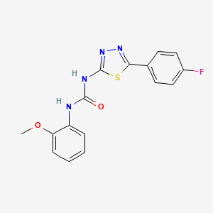 molecular formula C16H13FN4O2S B5868192 N-[5-(4-fluorophenyl)-1,3,4-thiadiazol-2-yl]-N'-(2-methoxyphenyl)urea 