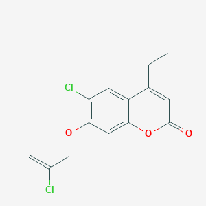 molecular formula C15H14Cl2O3 B5868195 6-chloro-7-[(2-chloro-2-propen-1-yl)oxy]-4-propyl-2H-chromen-2-one 