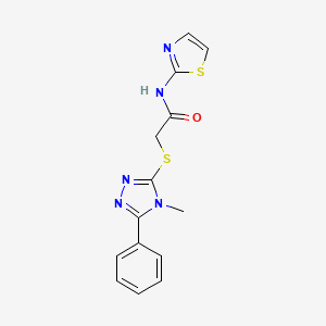 molecular formula C14H13N5OS2 B5868198 2-[(4-methyl-5-phenyl-4H-1,2,4-triazol-3-yl)thio]-N-1,3-thiazol-2-ylacetamide 