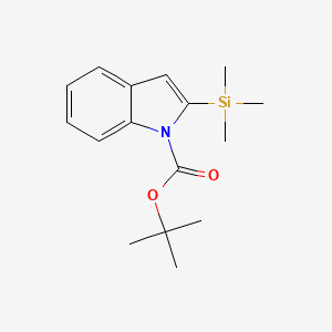molecular formula C16H23NO2Si B586822 叔丁基 2-(三甲基甲硅烷基)-1H-吲哚-1-羧酸酯 CAS No. 146337-49-7
