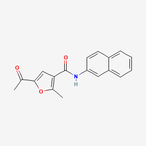 molecular formula C18H15NO3 B5868221 5-acetyl-2-methyl-N-2-naphthyl-3-furamide 