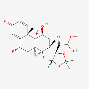 (1S,2S,4R,8S,9S,11S,12R,13S,19S)-12,19-Difluoro-11-hydroxy-8-(2-hydroxy-2-methoxyacetyl)-6,6,9,13-tetramethyl-5,7-dioxapentacyclo[10.8.0.02,9.04,8.013,18]icosa-14,17-dien-16-one