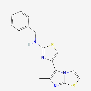 molecular formula C16H14N4S2 B5868240 N-benzyl-4-(6-methylimidazo[2,1-b][1,3]thiazol-5-yl)-1,3-thiazol-2-amine 