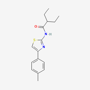 molecular formula C16H20N2OS B5868246 2-ethyl-N-[4-(4-methylphenyl)-1,3-thiazol-2-yl]butanamide 